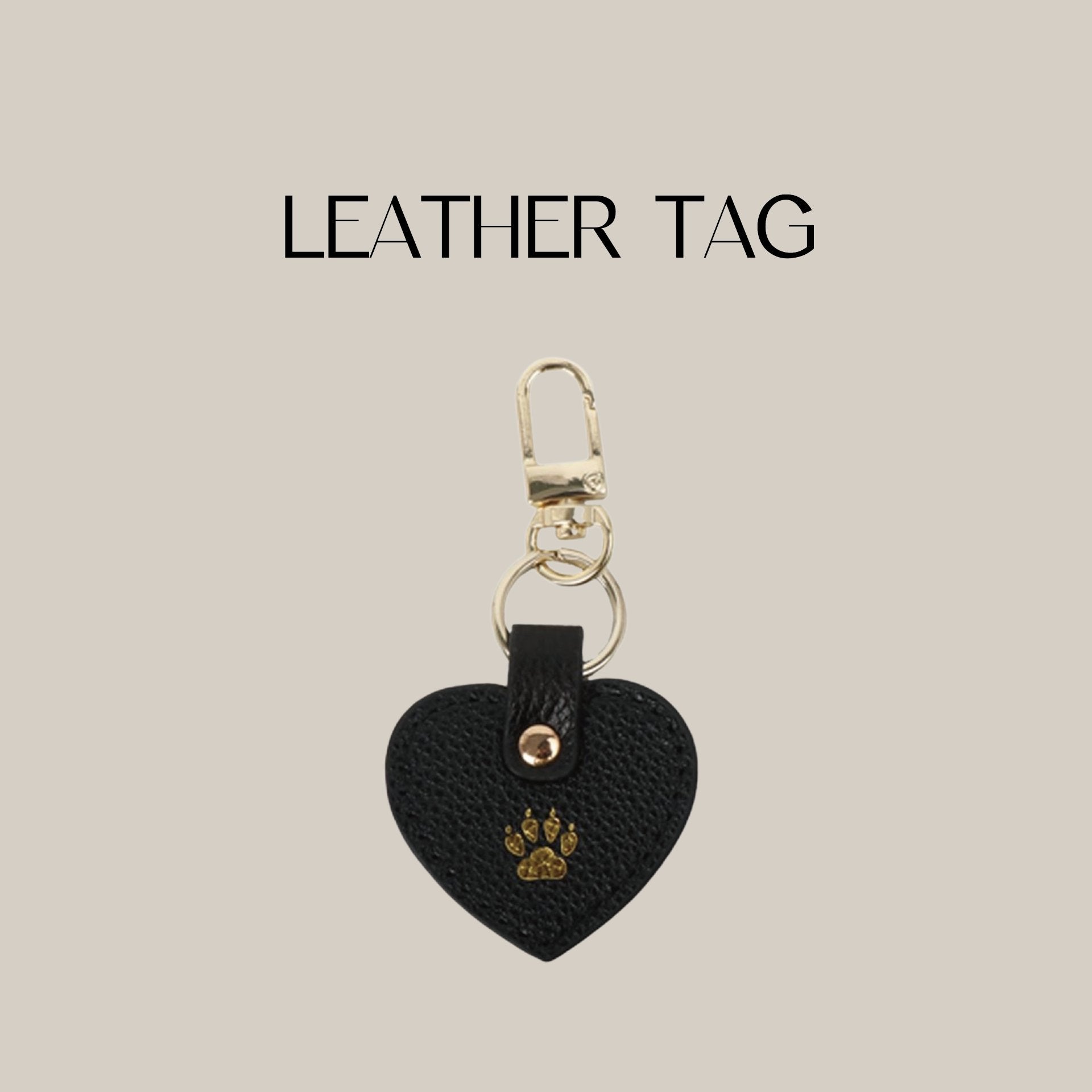 PERFETTO LEATHER TAG 本革製ハート型PAWマークチャーム – pawdea